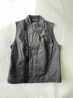 Harley-Davidson Black Jacket with Gold and Orange Wing Logo